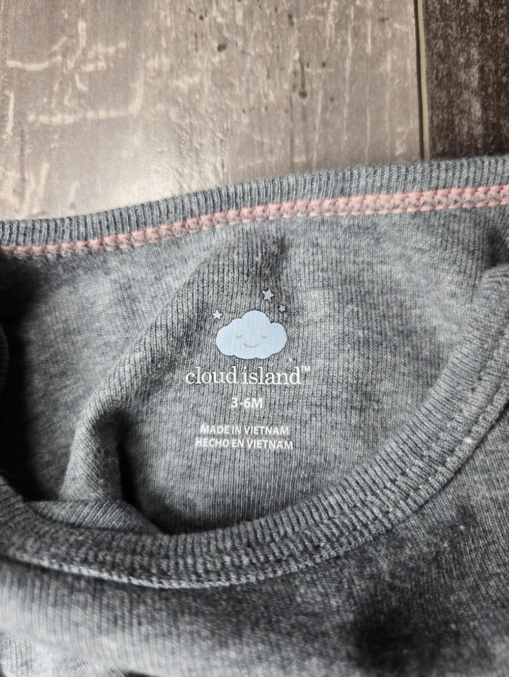 Cloud Island Heather Gray Onesie Bodysuit 3–6m